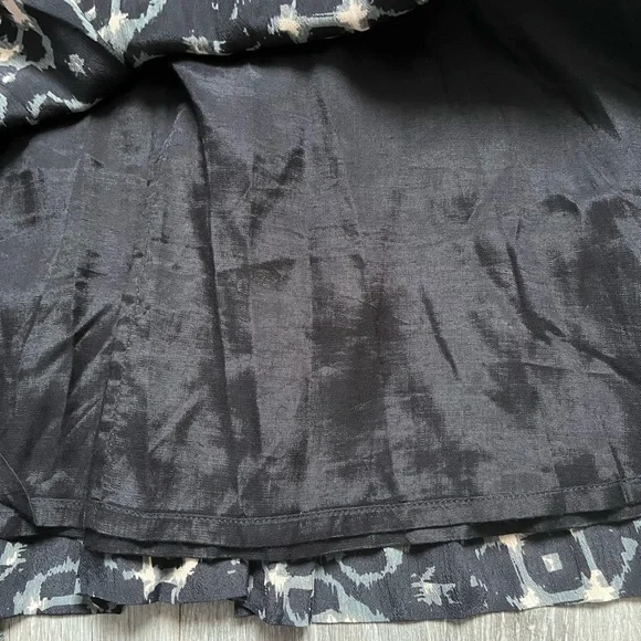 TOAST Black Patterned A-Line Below Knee Skirt UK 12 - Picture 4 of 8